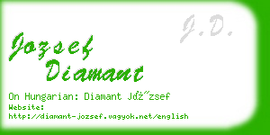 jozsef diamant business card